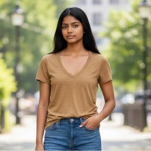 rag & bone women's The Slub V-Neck Top, size XXS